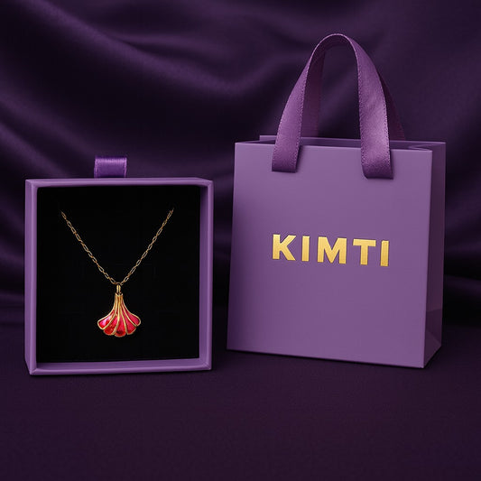 Golden Scarlet Bloom Necklace