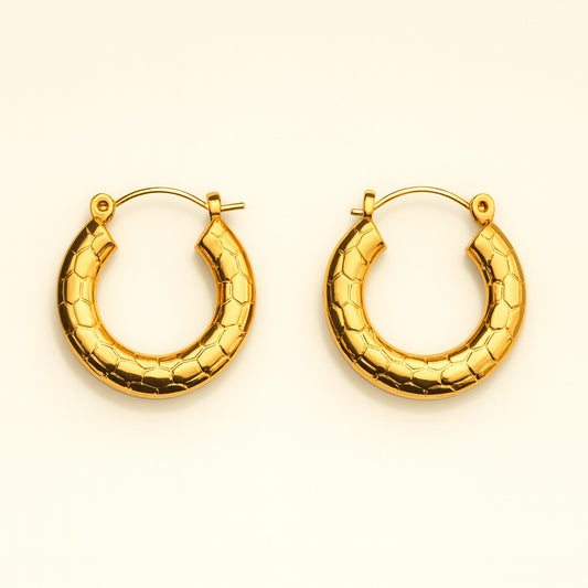 18k Gold Plated Serene Circle Earring
