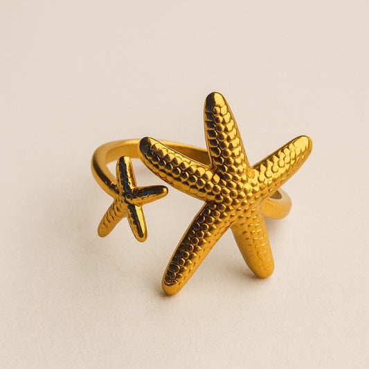 18K Gold Plated Stella Star Ring for Women