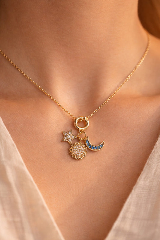 18k Gold Plated Starfall Harmony Necklace