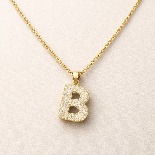Minimal 18K Gold Plated B Letter Necklace