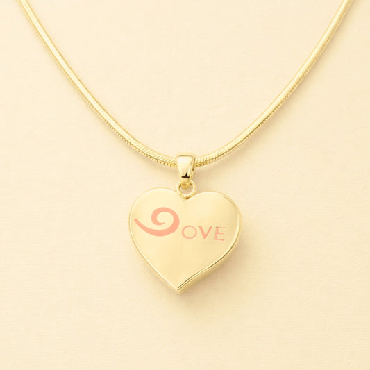 18K Gold Plated Love Sign Pendant Necklace