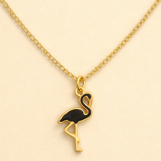 Men - 18K Gold Plated Flamingo Pendant Necklace