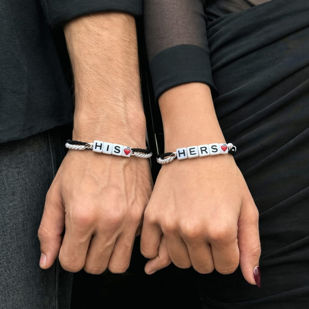 His and Hers Infinity Couple Bracelet Set