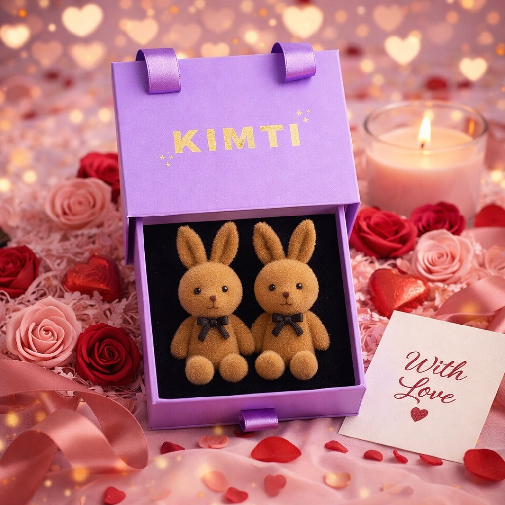 Valentine Bunny Stud Earrings