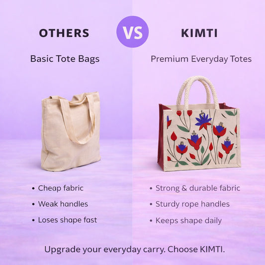 Red Printed Tote Bag