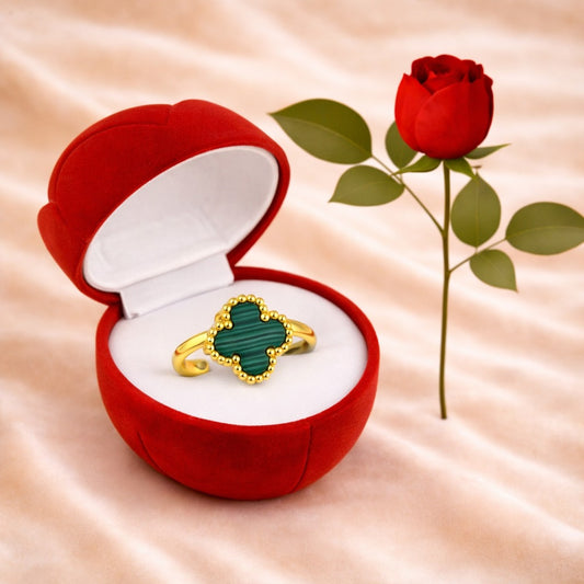 Green Clover Anti Tarnish Ring