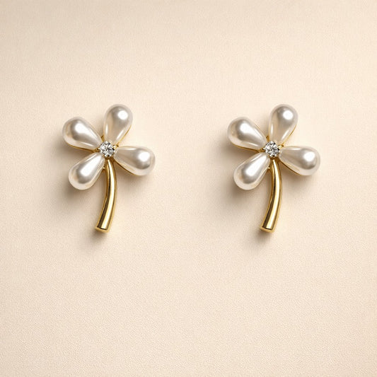 Crystal Floral Design Studs Earring