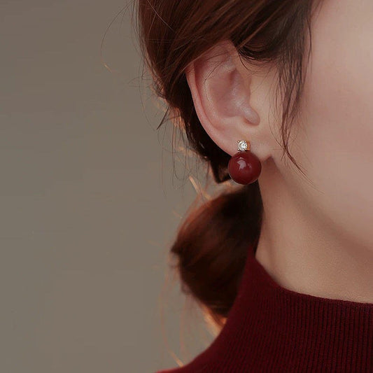 Crimson Love Drop Earrings