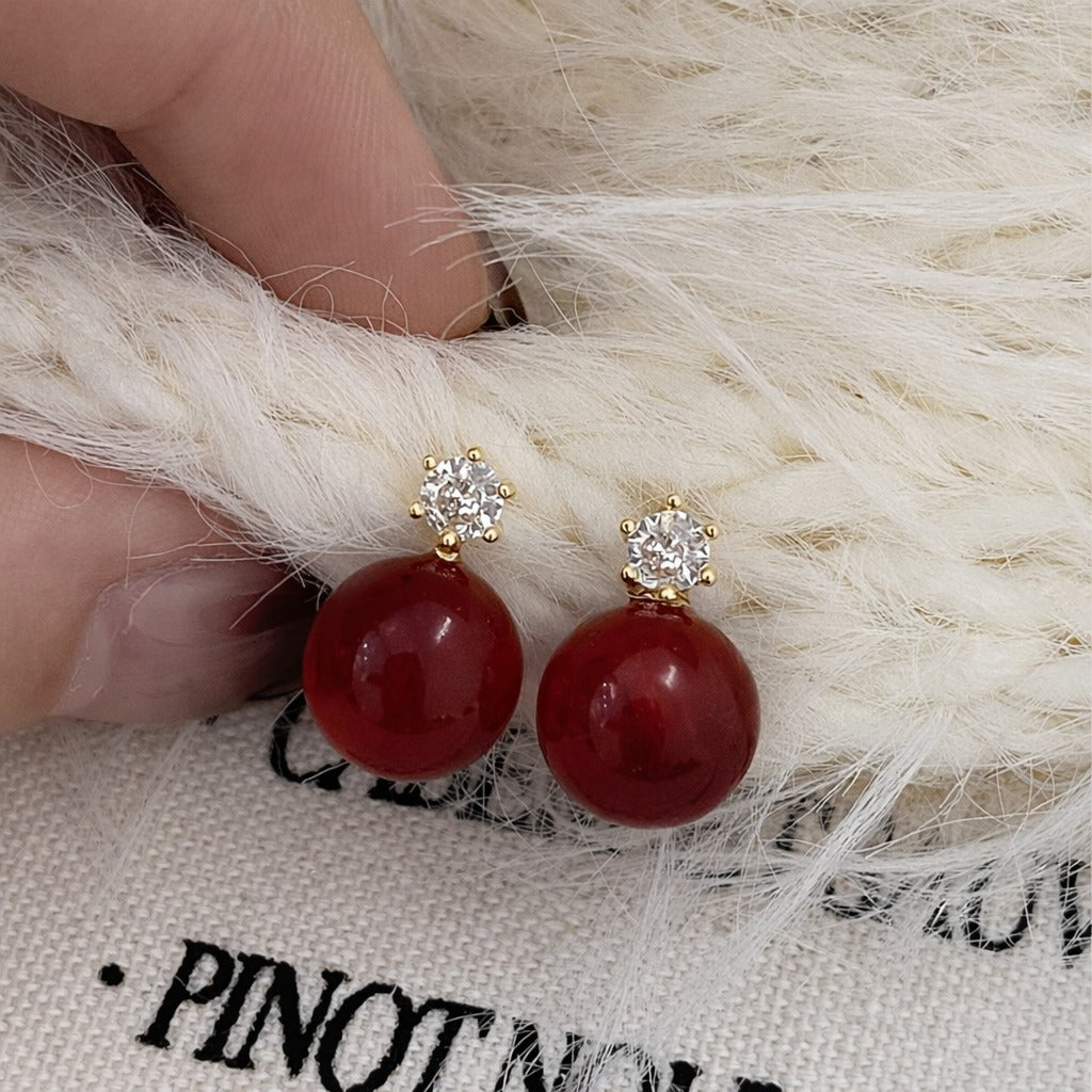Crimson Love Drop Earrings