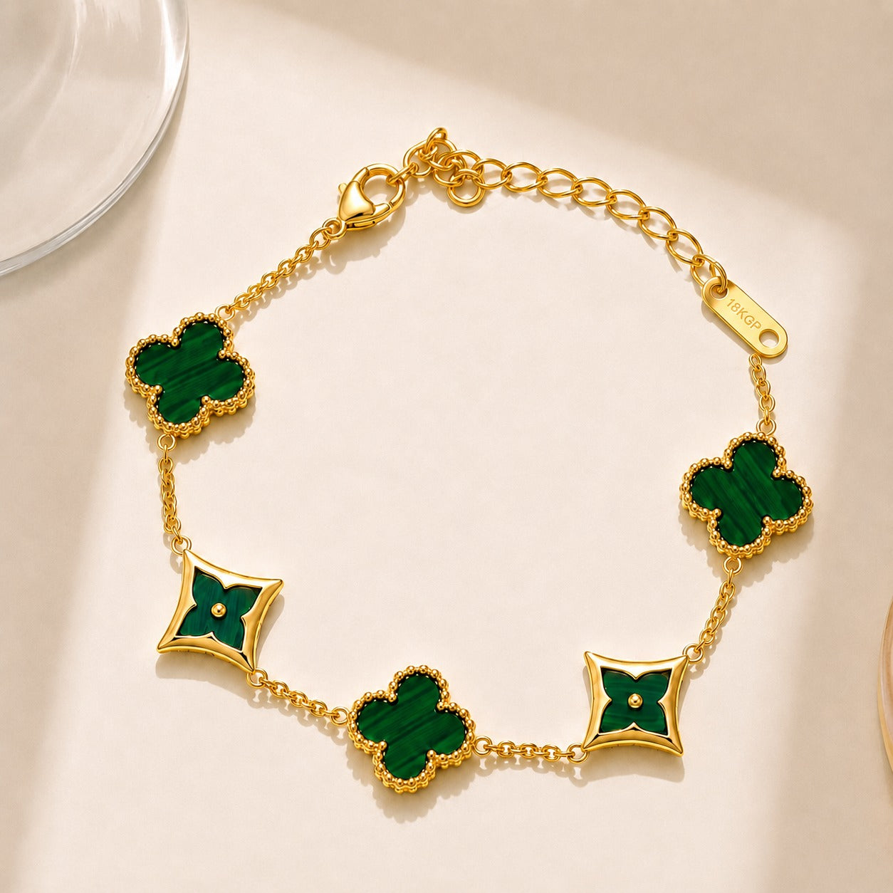 Emerald Clover Luxe Bracelet