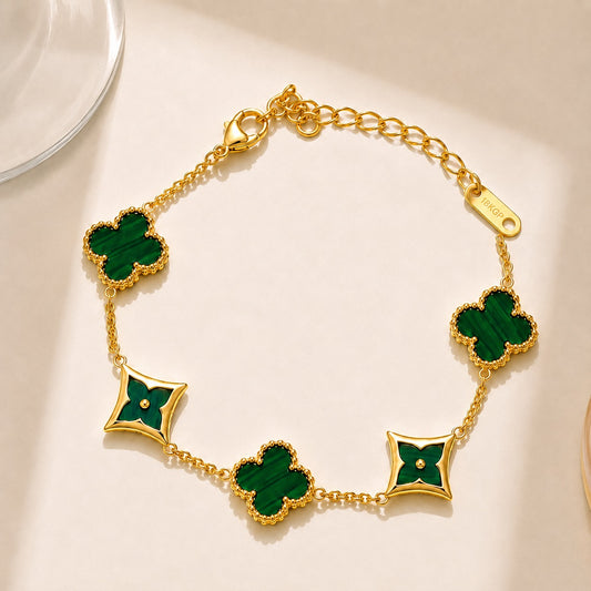 Emerald Clover Luxe Bracelet