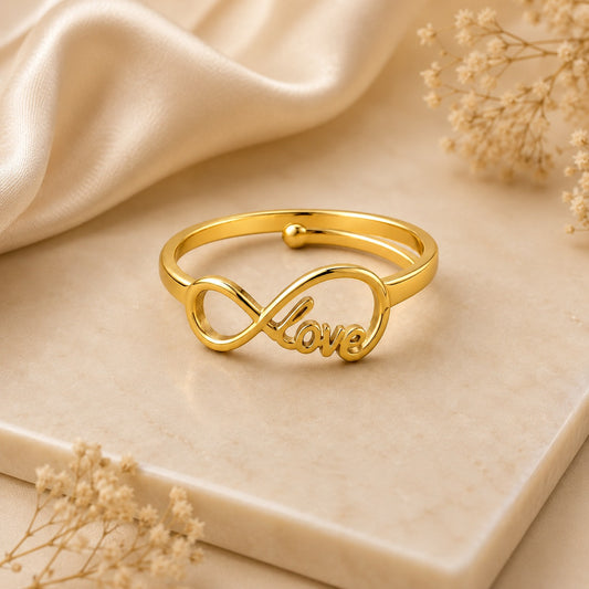 18K Gold Plated Daily Wear Love Band Ring