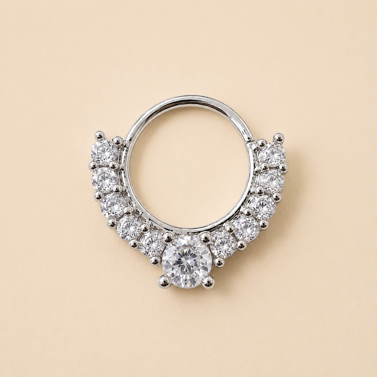 Crystal Crown Nose Pin