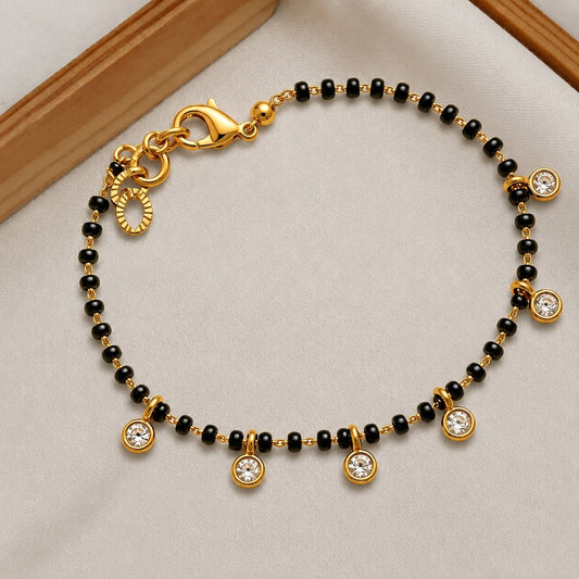 Traditional Diamond Mangalsutra Bracelet