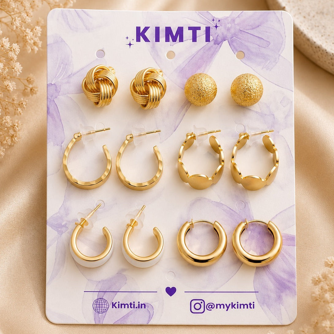 Luxe Hoop & Stud Collection Set of 6