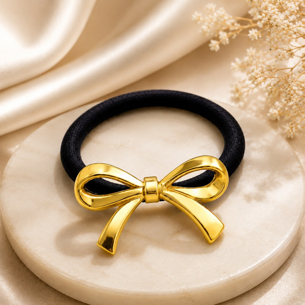18k Gold Plated Bow Hair Tie