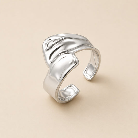 Silver Plated  Melt Ring