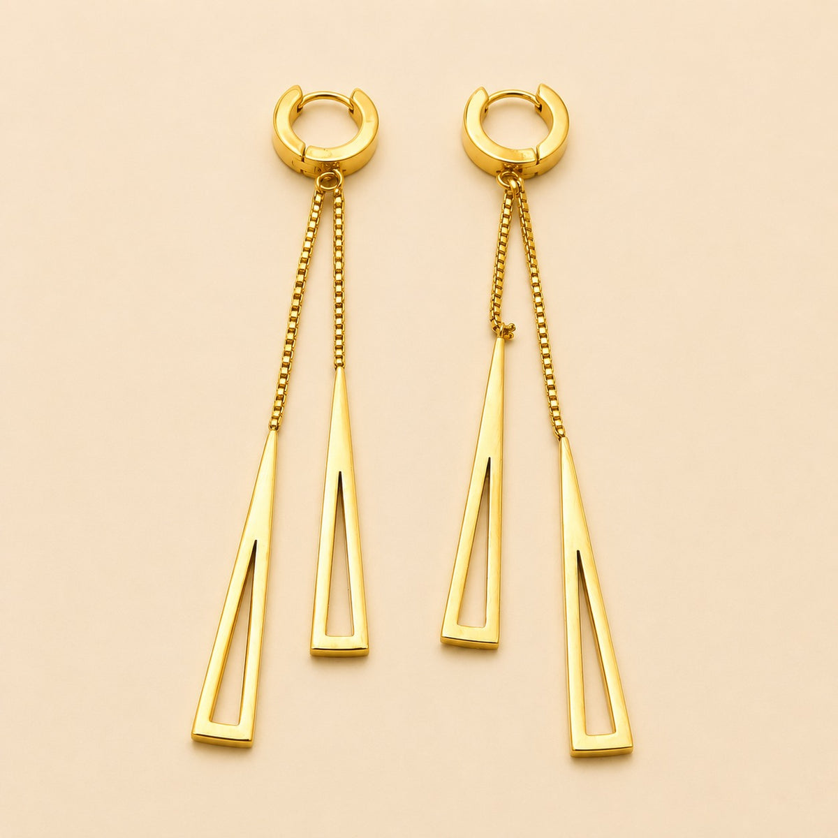 Golden Cascade Drop Earrings