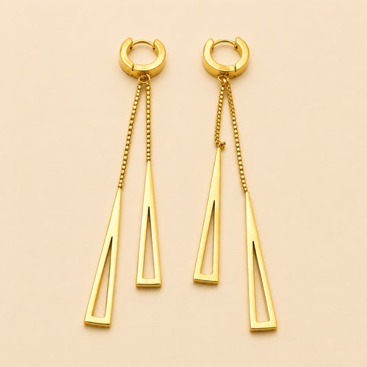 Golden Cascade Drop Earrings