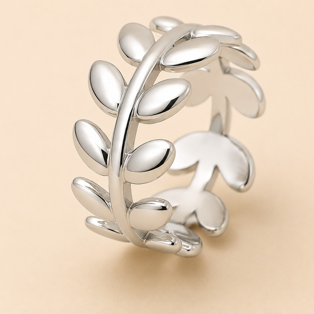 Silver Leaf Vine Ring