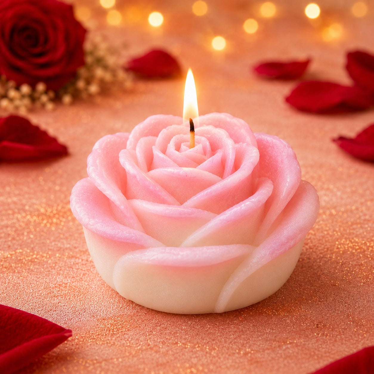 Blush Bloom Rose Candle