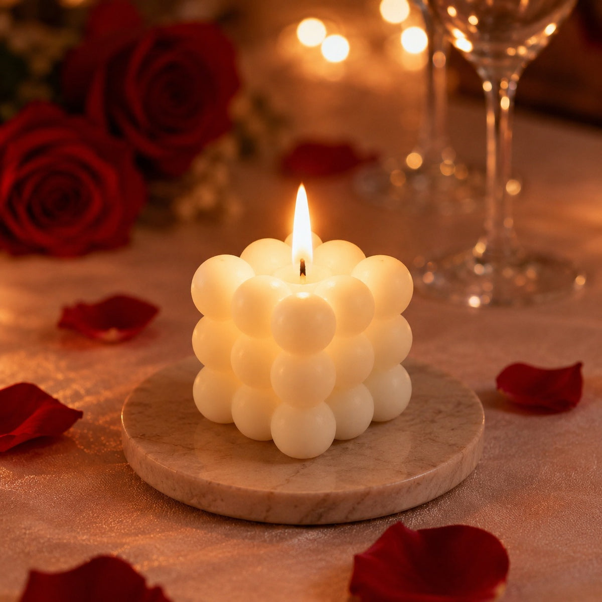 Aesthetic Bubble Cube Scented Candle
