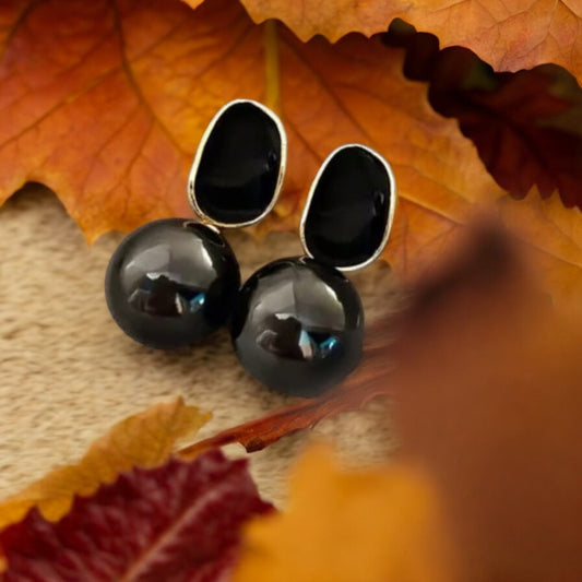 Black Moonlit Magic Earring