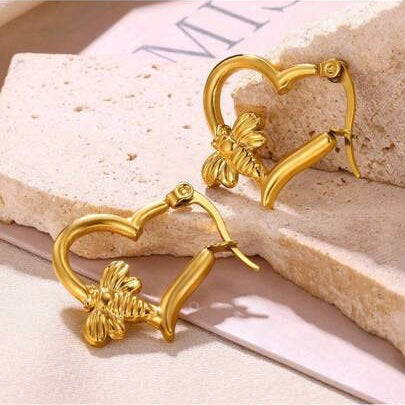 18K Gold Plated Share Falcon Hoop Anti Tarnish Earring