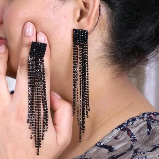 Black Long Chain Earring