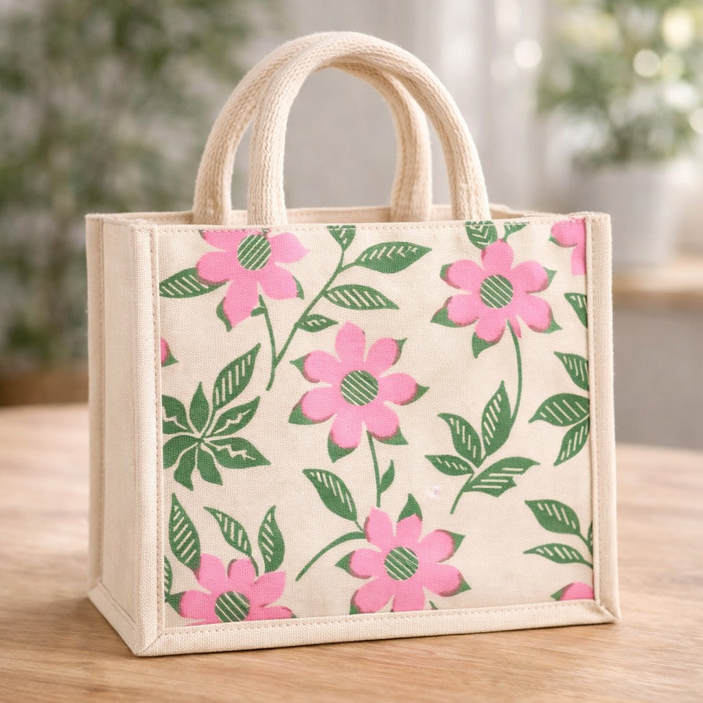 Floral Bloom Carry Tote Bag