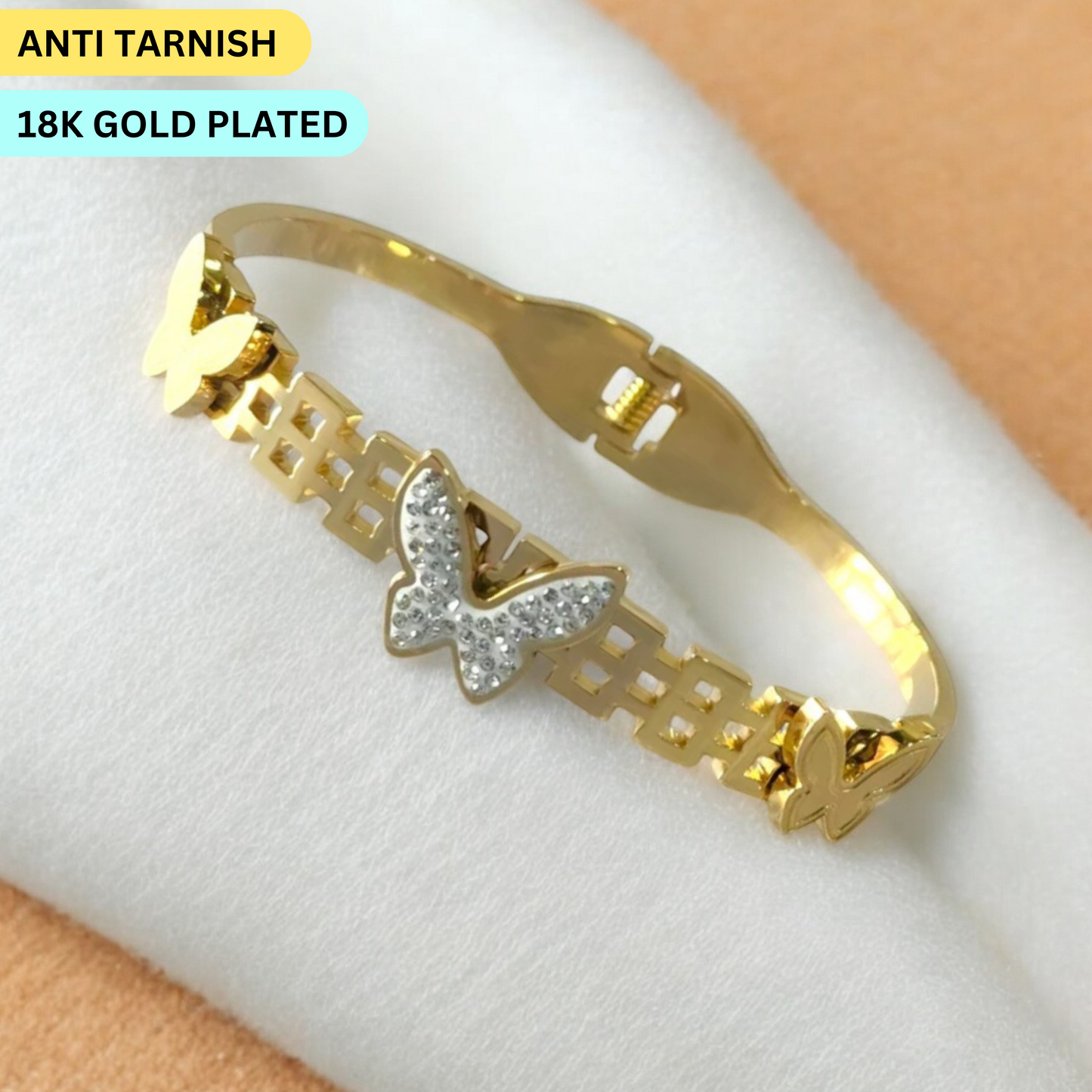 Anti Tarnish Butterfly Bracelet