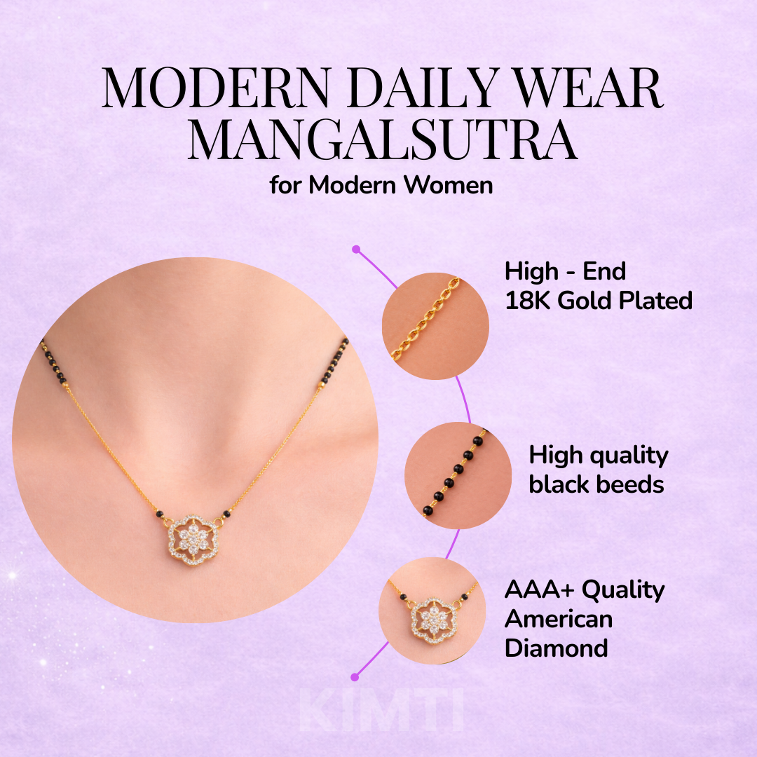 Crystal Phool Mangalsutra