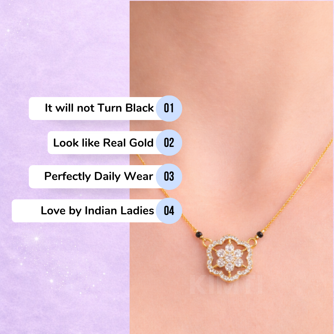 Crystal Phool Mangalsutra