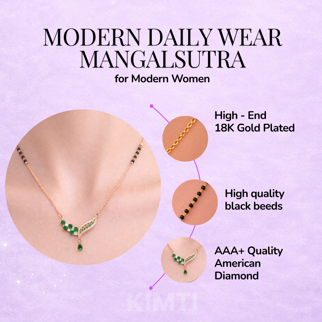 Zoya Emerald Charm Mangalsutra