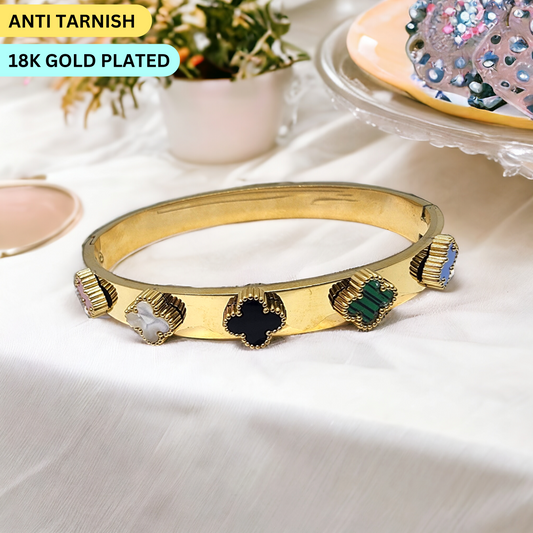 Multicolour 18K Gold Plated Anti Tarnish Flower Anti Tarnish Bracelet