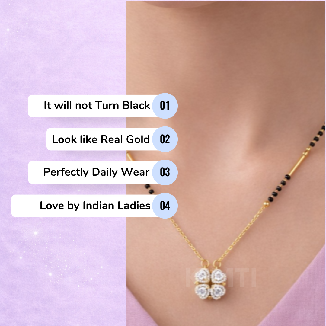 Noor Four-Petal Charm Mangalsutra