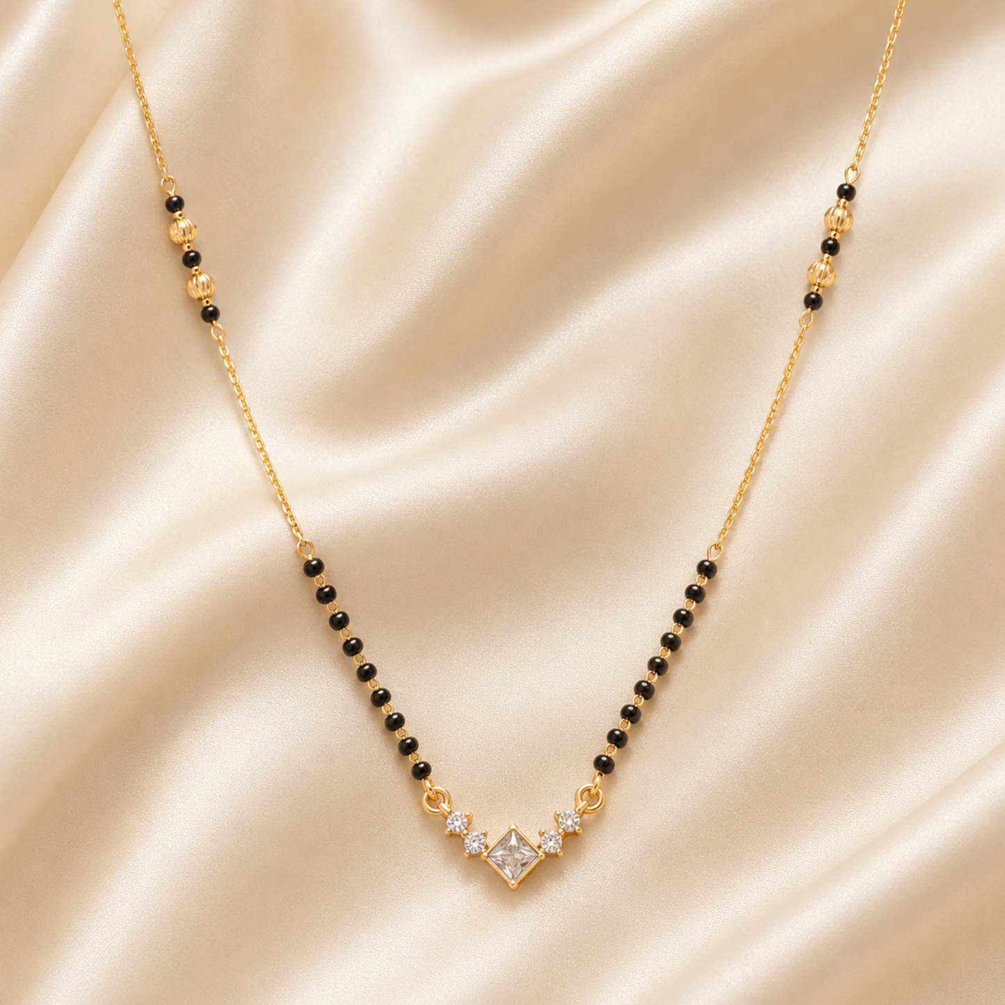 Princess Spark Diamond Mangalsutra