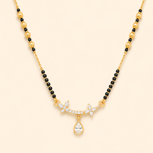 Butterfly Drop Diamond Mangalsutra