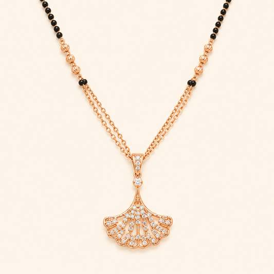 Rose Gold Ginkgo Bloom Mangalsutra