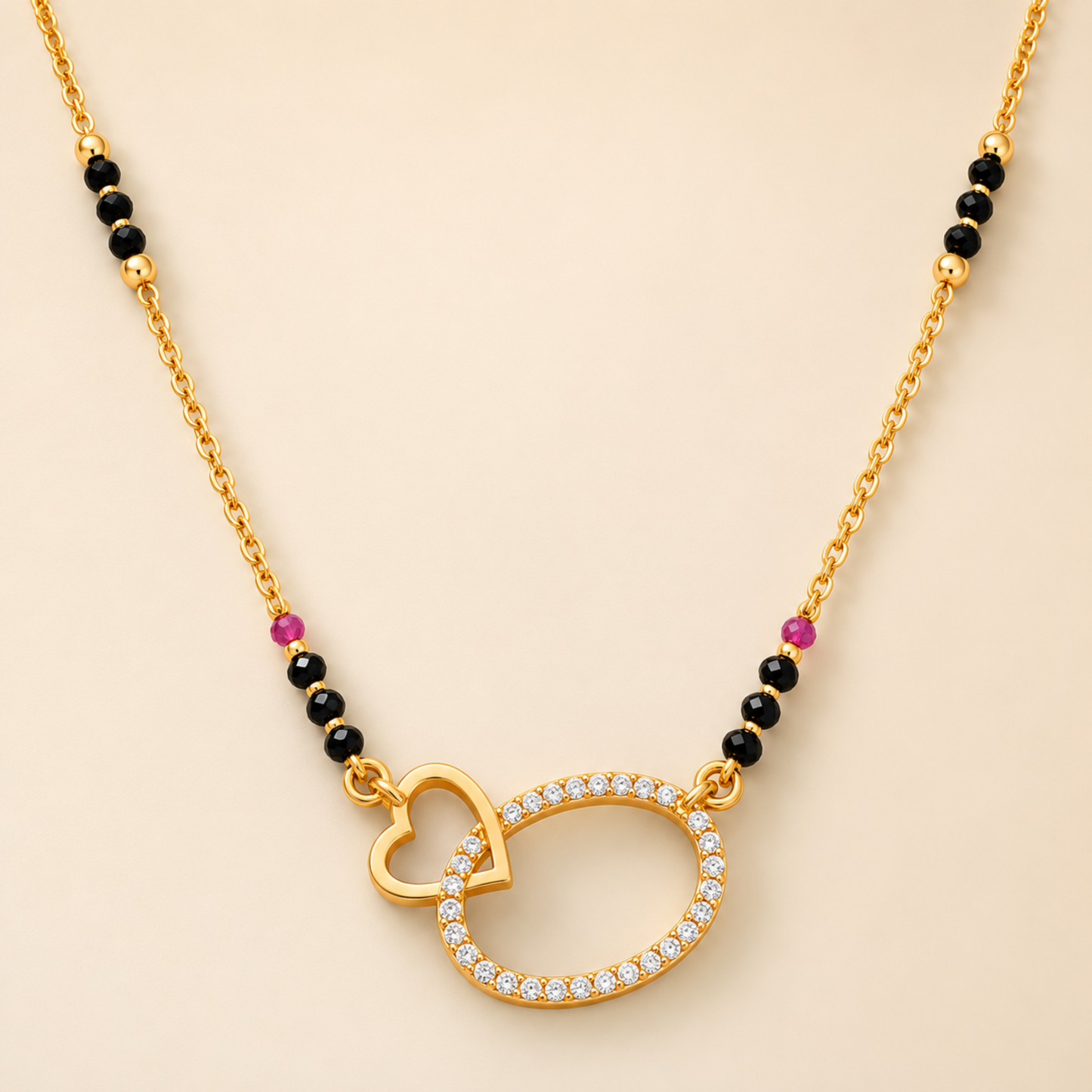 Heart Halo Circle Mangalsutra