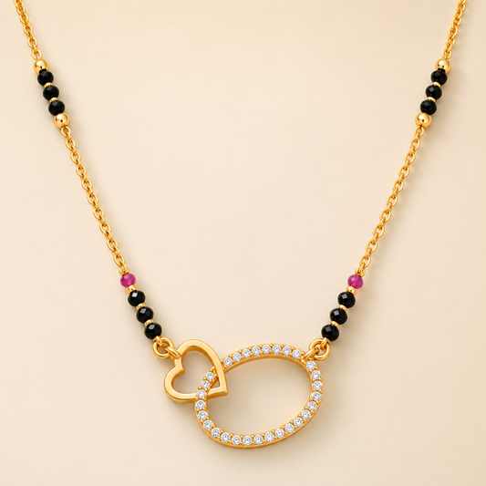 Heart Halo Circle Mangalsutra