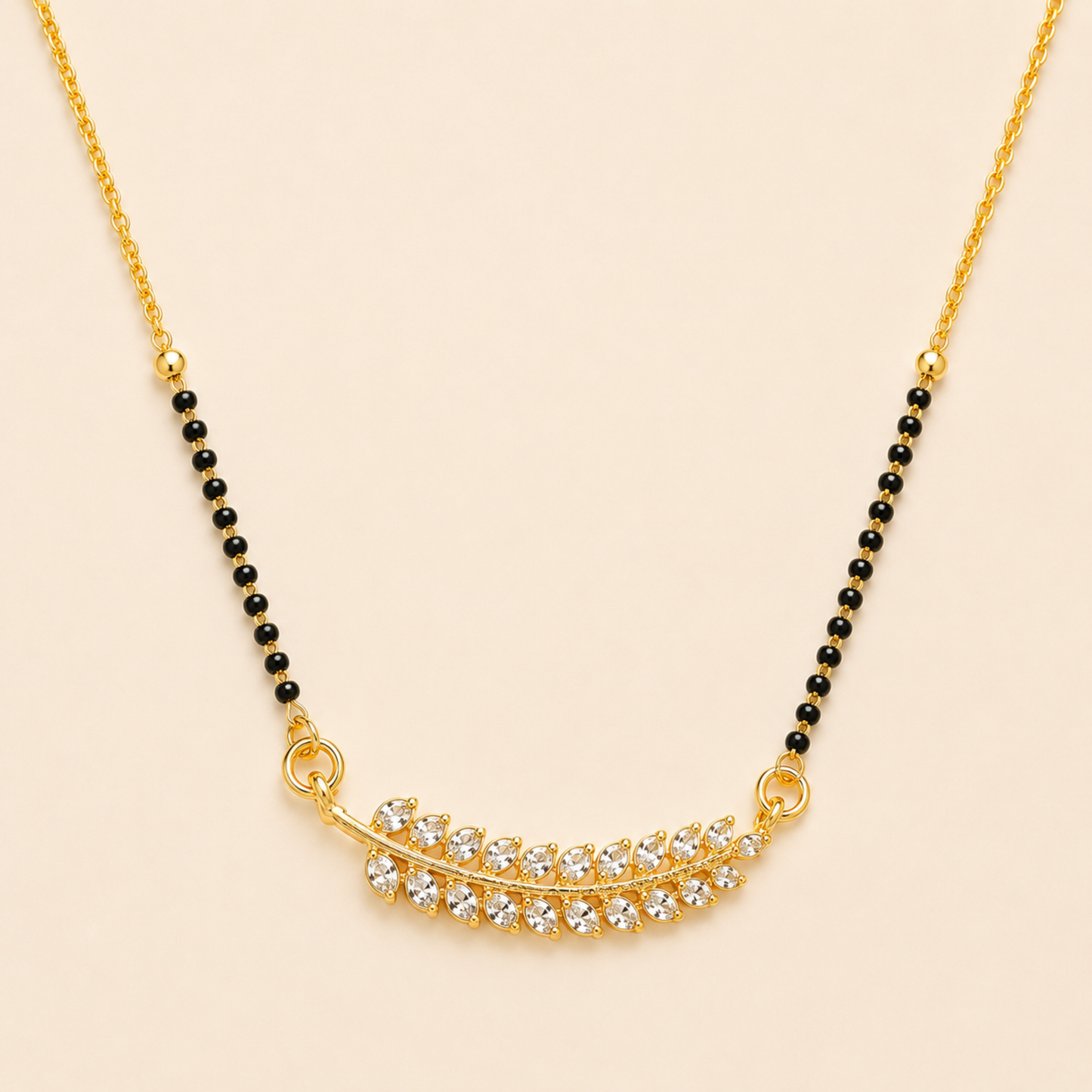 Diamond Leaf Mangalsutra