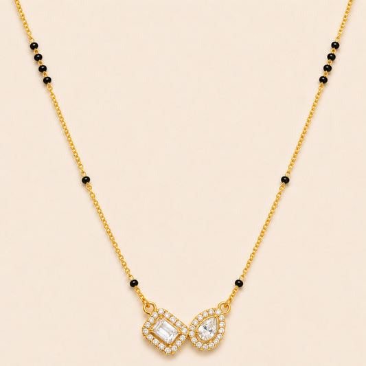 Square & Pear Diamond Mangalsutra