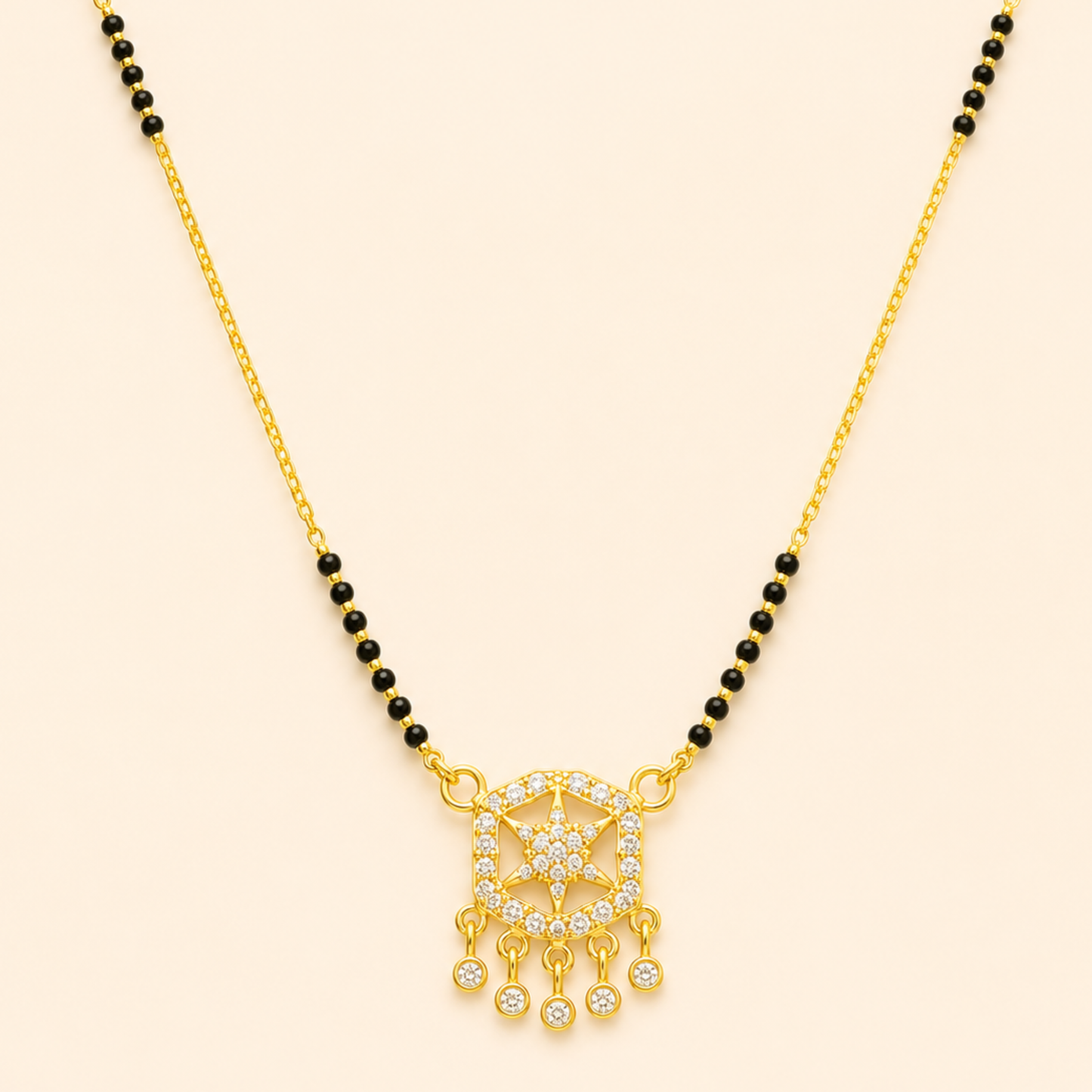 Star Charm Diamond Mangalsutra