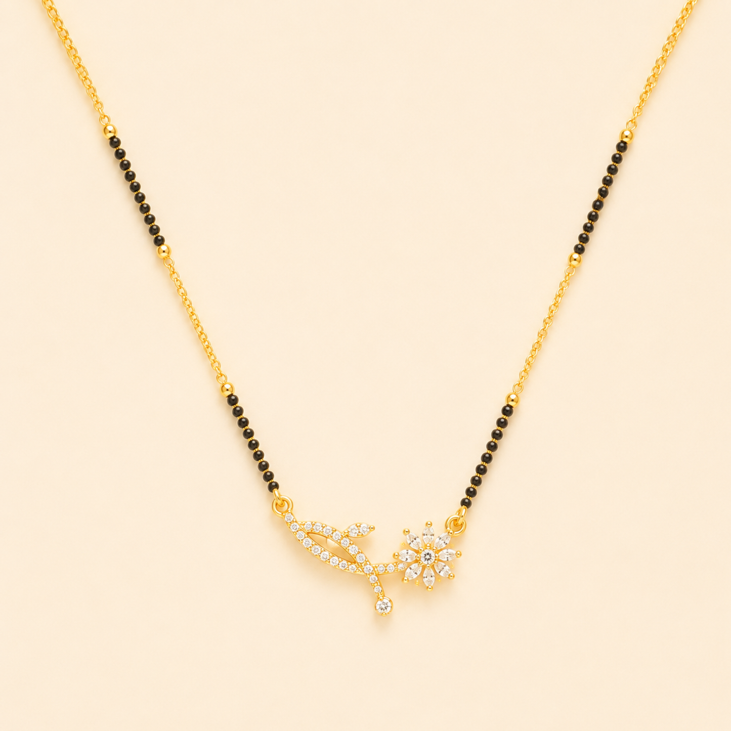 Floral Vine Diamond Mangalsutra