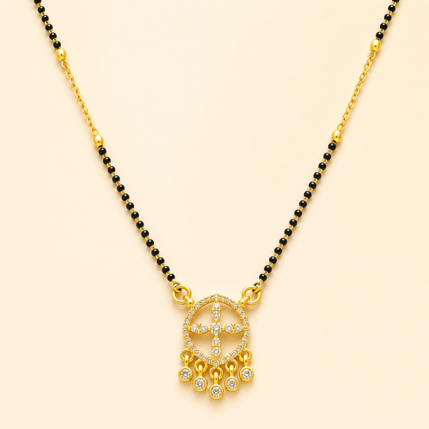 Floral Charm Diamond Mangalsutra