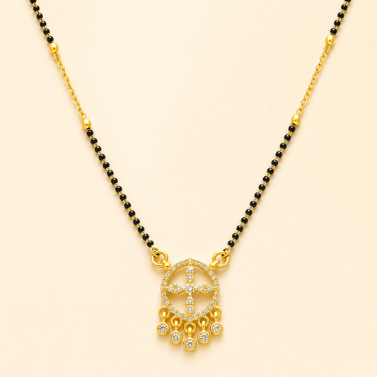 Floral Charm Diamond Mangalsutra