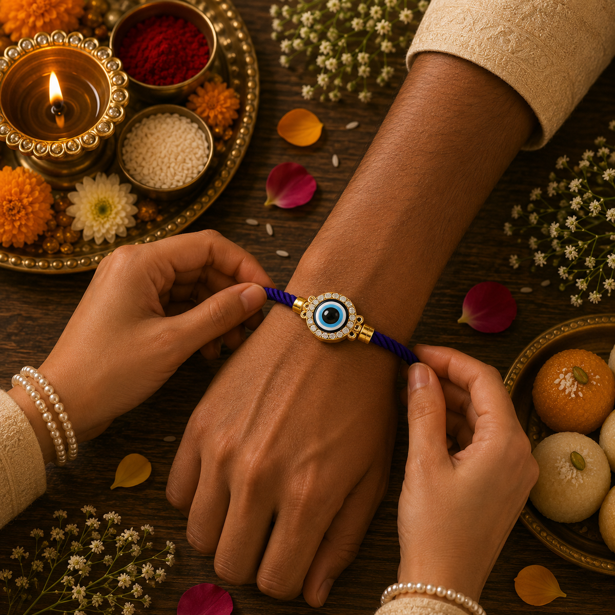 Divine Evil Eye Adjustable Rakhi