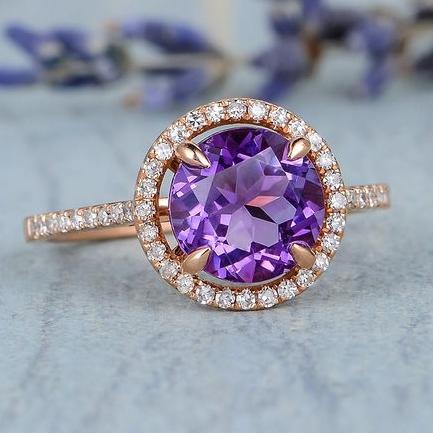 Purple Daimond Rings